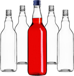 Szklana butelka Monopol 700ml z granatową zakrętką 10