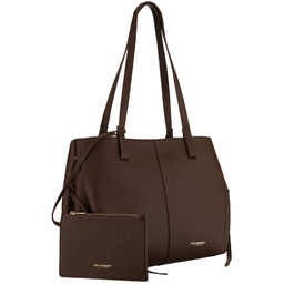 Brązowa shopperka damska wykonana ze skóry ekologicznej