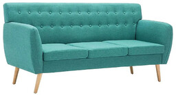 Elior 3-osobowa zielona sofa pikowana - Lilia