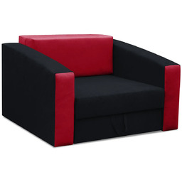 Elior Czarno-czerwony fotel amerykanka Dorilla 18XW8-T48