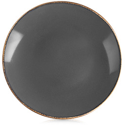Talerz deserowy ceramiczny szary GLAZE 20,5 cm