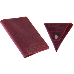 Skórzany Cienki Portfel Slim Wallet Brodrene z Bilonówką