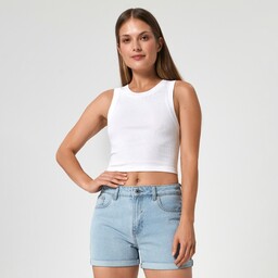 Sinsay - Szorty jeansowe mom high waist -