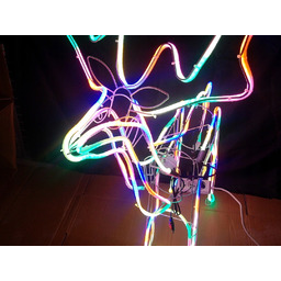 Duży Renifer Neon Led 3D Wąż Okrągły Kolorowy