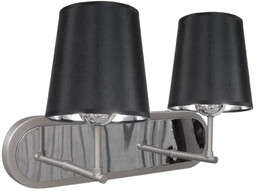 Lumes Nowoczesny czarny podwójny kinkiet - 4X K492