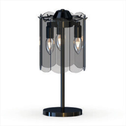 Lampka stołowa Nira MT3523-3S-EBCN Zumaline metal szkło przydymiony