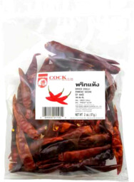 Papryczki chili całe, suszone 57g - Cock Brand