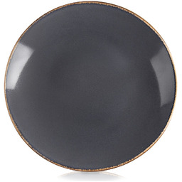 Talerz obiadowy płytki ceramiczny szary GLAZE 27 cm