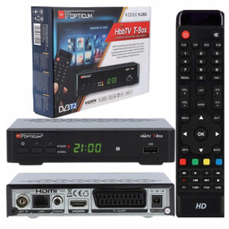 Tuner DVB-T2 Hbbtv Hevc H.265 T-box Opticum Lan