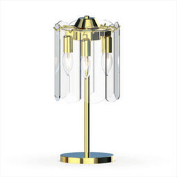 Stołowa lampa Nira MT3523-3S-EGN Zumaline szkło metal przezroczysty