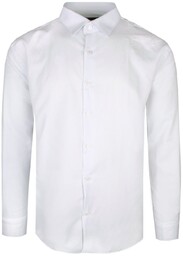 Elegancka Męska Taliowana Koszula - Rigon - Biała