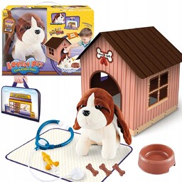 Zestaw LEKARZA STETOSKOP Mały Weterynarz Torba Pies Maskotka