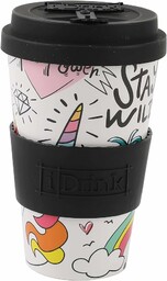 IDRINK  Kubek RPET do kawy z silikonową