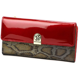 Skórzany duży elegancki portfel marki Gregorio