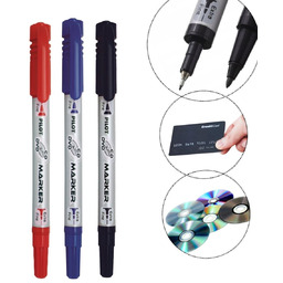 Zestaw marker permanentny dwustronny Pilot CD/DVD czarny czerwony