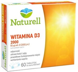 Naturell Witamina D3 2000 x60 tabletek do rozgryzania