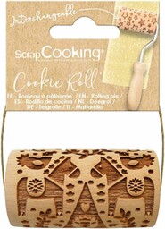 SCRAP COOKING - Mini drewniany wałek "Christmas Deco"