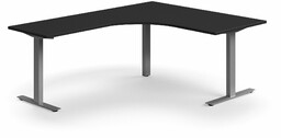 Biurko QBUS, kształt L, 1600x2000 mm, rama T,