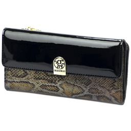 Skórzany duży elegancki portfel marki Gregorio