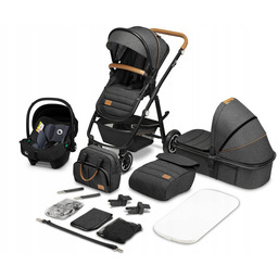 Wózek dziecięcy Lionelo Amber 3w1 Grey Graphite Czarno-szary