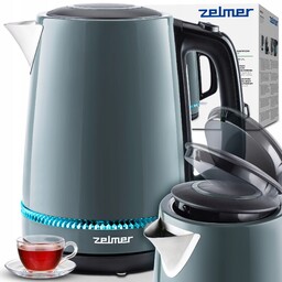 Czajnik Elektryczny Zelmer Bezprzewodowy Stal Nierdzewna Mocny 1,7L