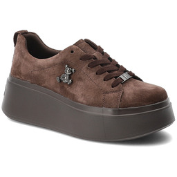 Filippo Sneakersy damskie, cholewka ze skóry naturalnej zamszowej