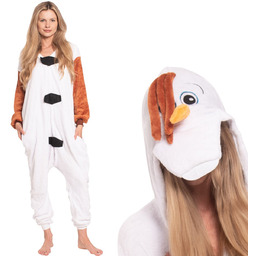 Piżama Damska Kombinezon Kigurumi Kostium Onesie Bałwan Olaf