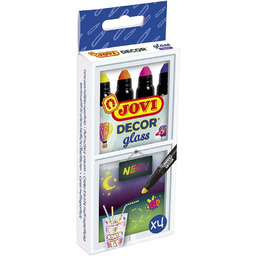 1904N Jovi kredki świecowe 4 sztuki szklane, neonowe