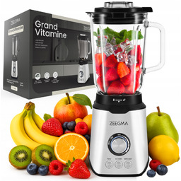 Duży Blender Kielichowy Szklany 1,75L Sok Warzyw Owoców