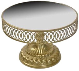 Patera taca metalowa lustrzana złota 15x25,5x25,5 179220