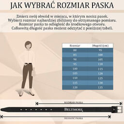 Beltimore skórzany damski pasek antyalergiczny do spodni 3