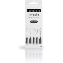 COPIC Multiliner Set Black, 5 pisaków o 5