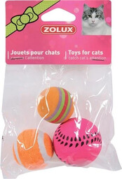 Zolux Zabawki dla kota 3 piłki różne 4