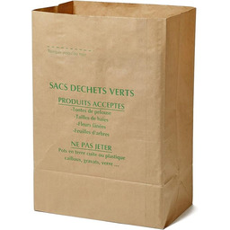 Zestaw 10 zielonych worków na śmieci papier kraft