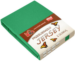 KARO Prześcieradło jersey z gumką 80x200 zielone trawiaste