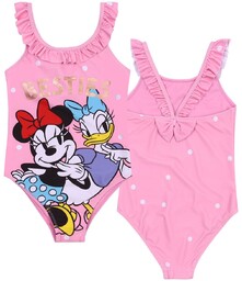 Myszka Minnie Disney Jednoczęściowy strój kąpielowy dziewczęcy, różowy,