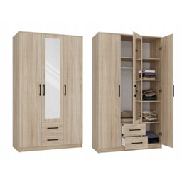 Topeshop Szafa Romana 120L DĄB SONOMA Sypialnia