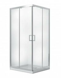 Kabina prysznicowa kwadratowa szkło mleczne 80x80 185 cm