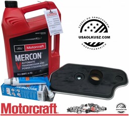 Syntetyczny olej Motorcraft MERCON V oraz filtr automatycznej