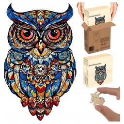 Puzzle Drewniane Układanka 177 Elementów Sowa dla Dzieci