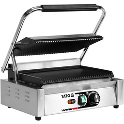 ELEKTRYCZNY GRILL KONTAKTOWY PANINI W PEŁNI RYFLOWANY 44CM