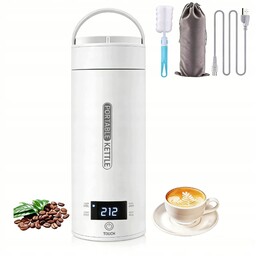 Elektryczny Czajnik Podróżny 500ML 300W Mini Termos Grzewczy