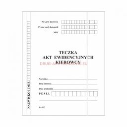 Teczka akt ewidencyjnych kierowcy [Ks-127]