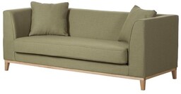 Sofa 3-osobowa tapicerowana oliwkowa Lily