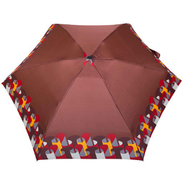 Parasolka damska, płaska Super Mini Kieszonkowa falbany