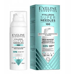 Eveline Hyaluron Super Needles 100 Mezo-Booster nawilżająco-rozświetlający, 50