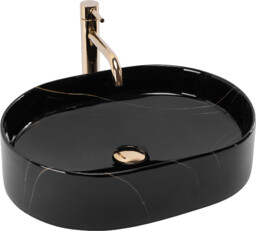 Rea Umywalka nablatowa Rea Nadia 50 Black Stone