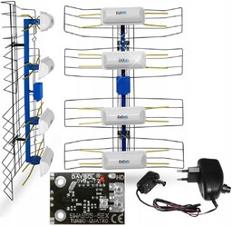 Najmocniejsza Antena Siatkowa DVB-T2 MUX8 Filtr Lte 4K