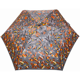 Parasolka damska, płaska Super Mini Kieszonkowa pszczółki szare