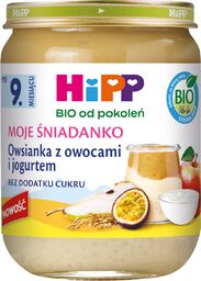 HiPP Moje Śniadanko Bio, owsianka z owocami